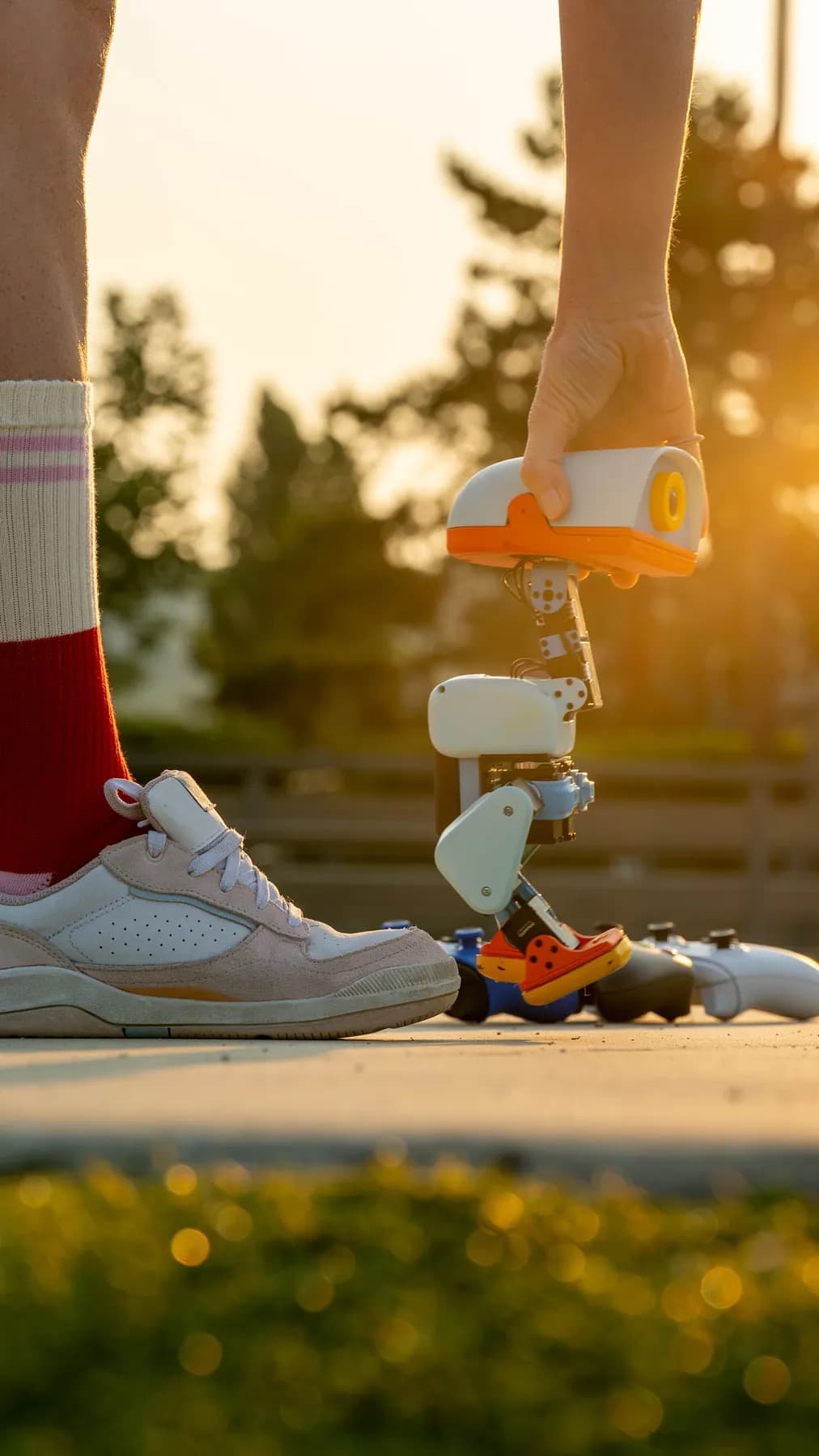 Microduck on roller skates